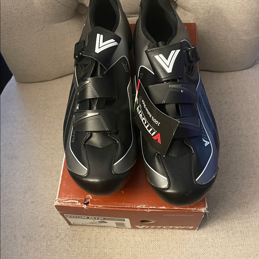 NEW VITTORIA Performance men's force spd spin cycling shoes in black -size 47